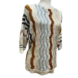 Garnet Hill‎ 3/4 sleeve Knit Sweater Size XS